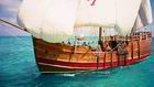 THE PINTA and NIÑA figuring in the DISCOVERY CHANNEL production about the life of Hernán Cortés THE CONQUISTADOR  