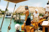 Arriving at the island vistors center dock 