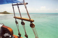 calm and protected waters of the bay