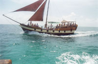 Motorsailor Corsario  steaming along