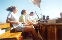 enjoying the boatride 